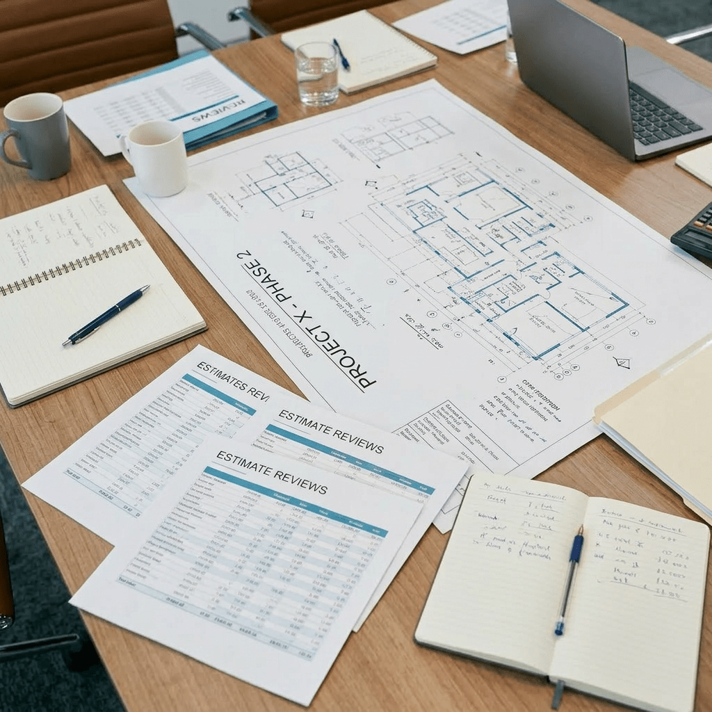 Focus tightly on plans, estimates, documents